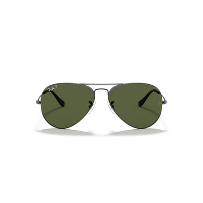 RAYBAN - AVIATOR | Gunmetal w/ Green Polarized