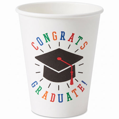 "Congrats Graduate" 9 oz. Paper Cups - 50 Pack