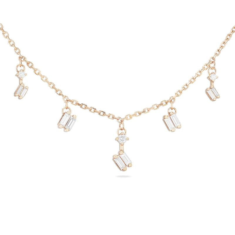 Cascade White Diamond Necklace