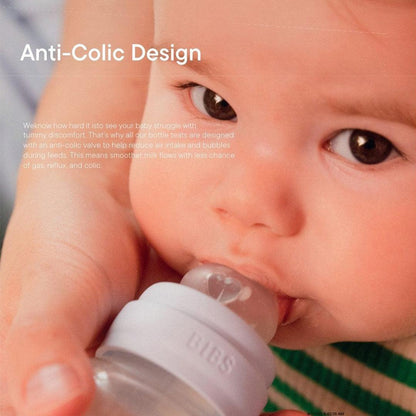 BIBS Medium Flow Baby Bottle Latex 1 Pack - Blush
