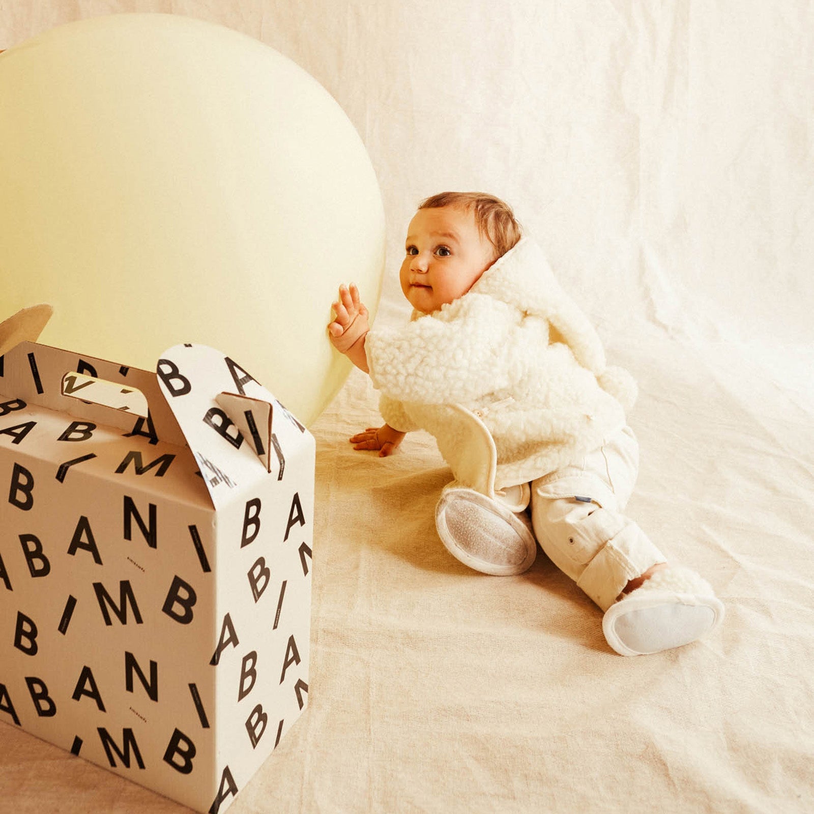 BINIBAMBA Merino Wool Snugglesuit - Milk