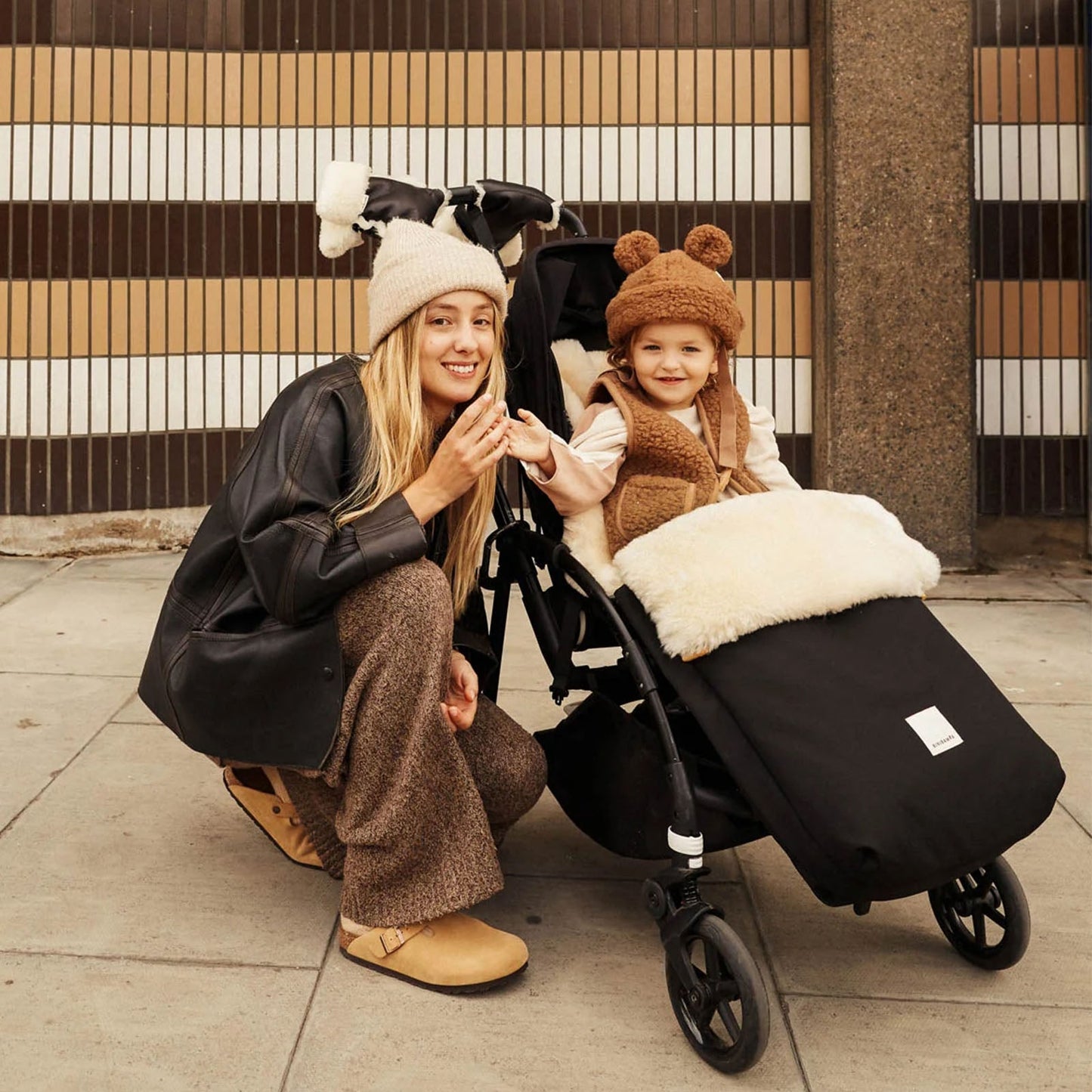 BINIBAMBA Sheepskin Puffmuff