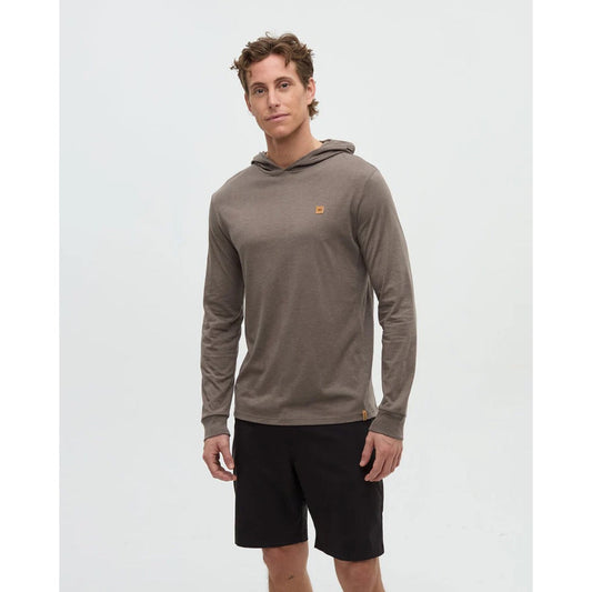 TENTREE - BAKER HOODED LONGSLEEVE TEE | Timber Heather
