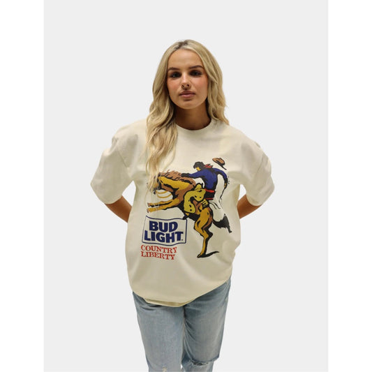 COUNTRY LIBERTY - COUNTRY RIDER TEE | Natural