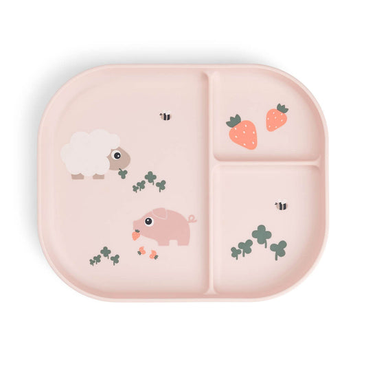 Done By Deer Foodie Compartment Plate - Tiny Farm Powder