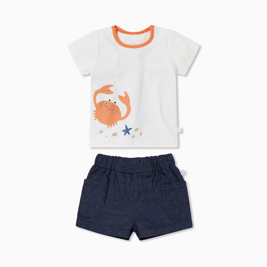 Crab T-Shirt & Chambray Shorts Outfit
