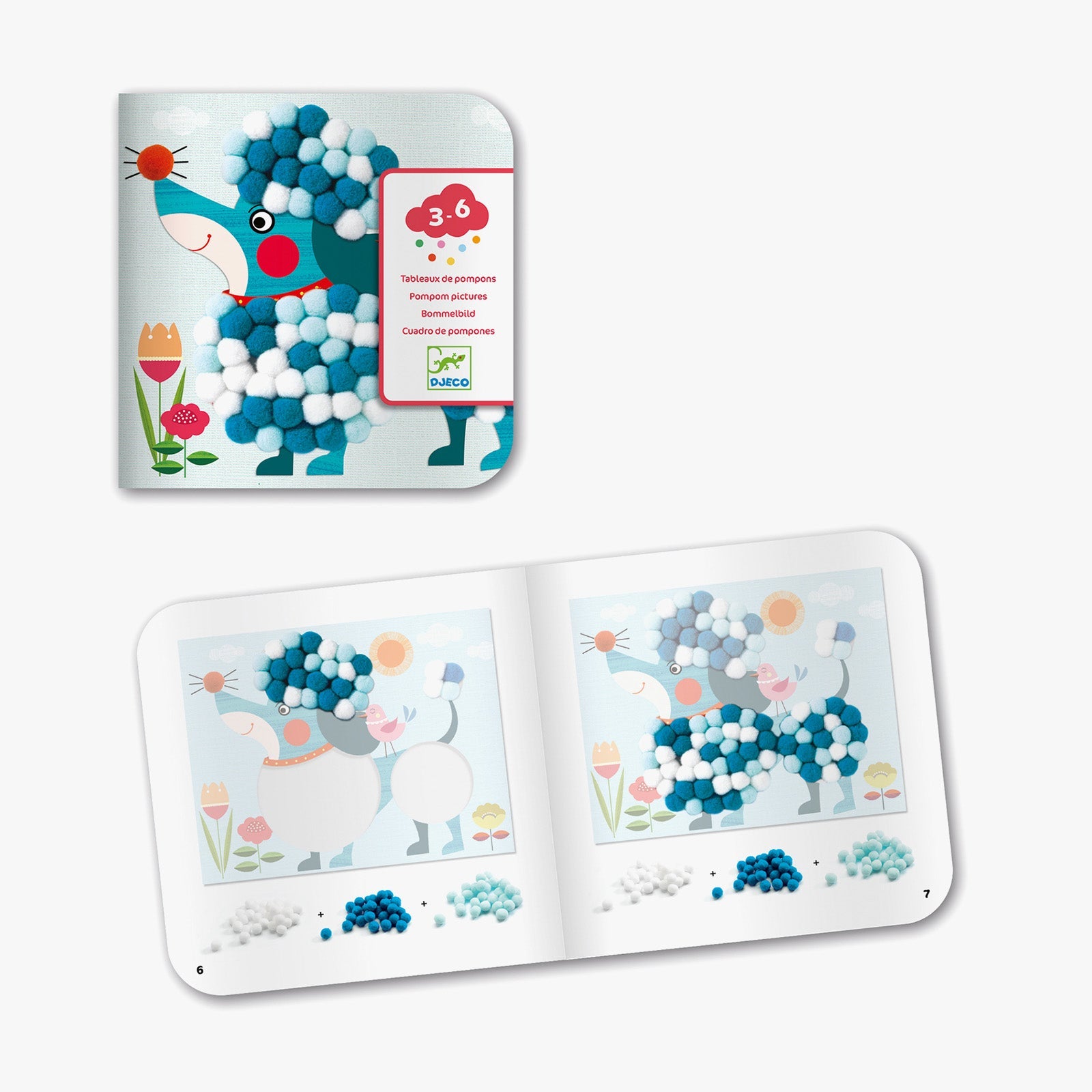Djeco PomPom Puppies Collage Kit