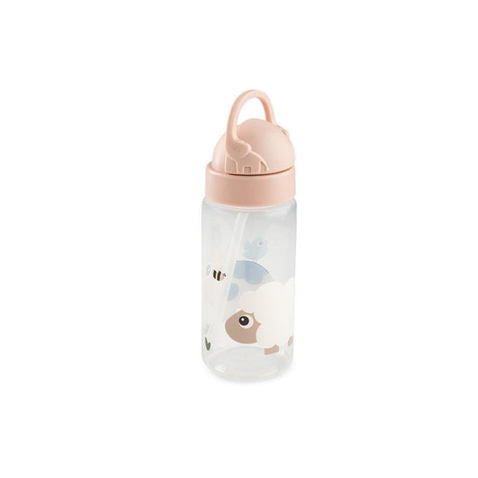 Done by Deer Straw Bottle - Tiny Farm Pink