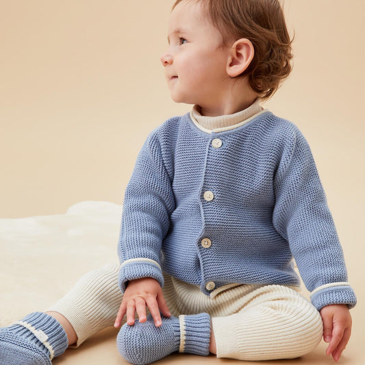Garter Stitch Knitted Cardigan