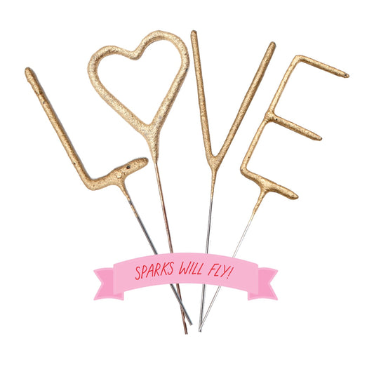 Sparkler Card Love 4''