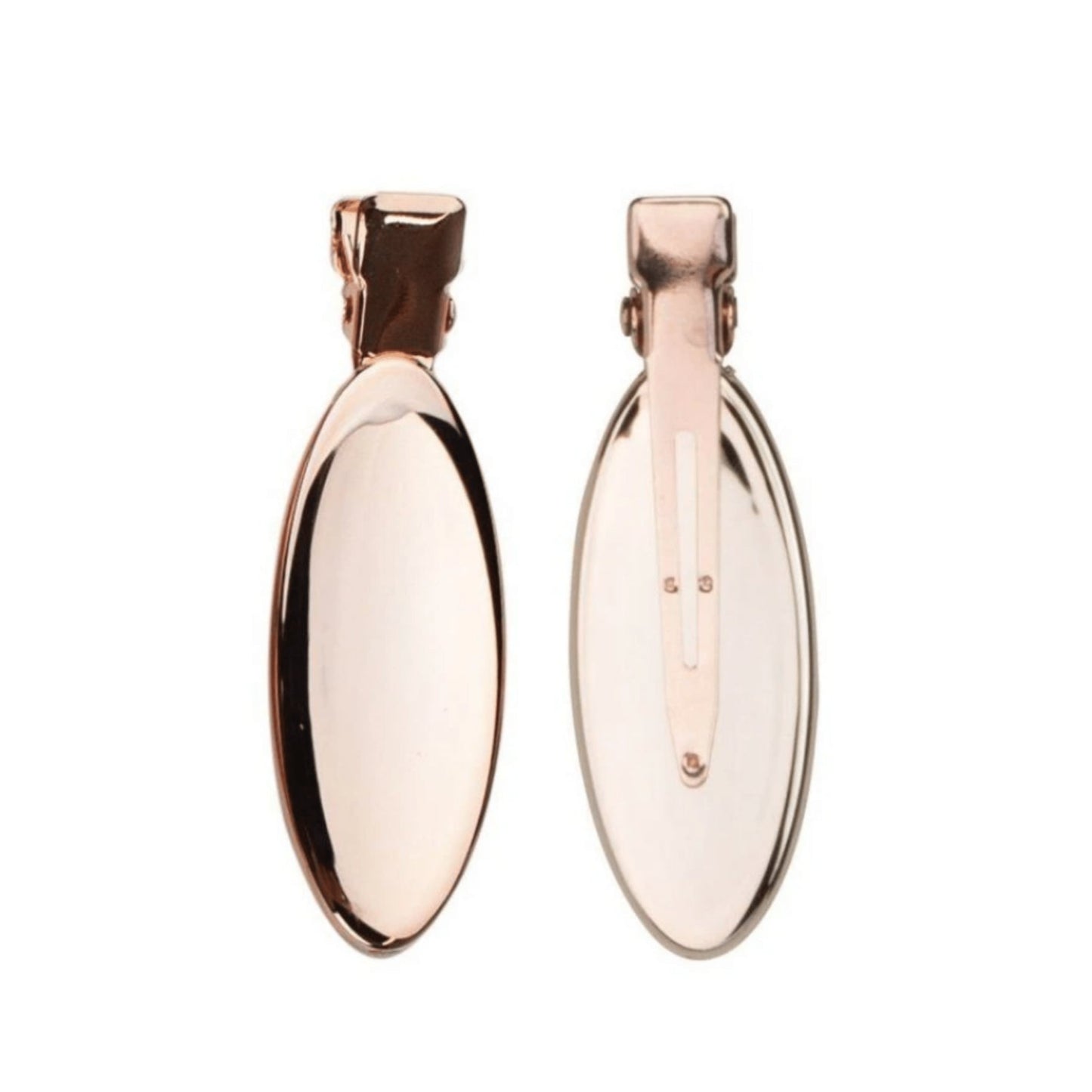 oval rose gold creaseless clips