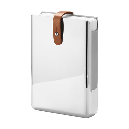 georg jensen | sky hip flask 0.15L + card game - leather | bundle