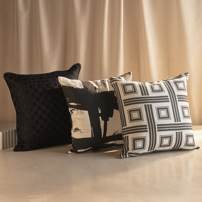 greg natale | astoria weave cushion | black ~ DC