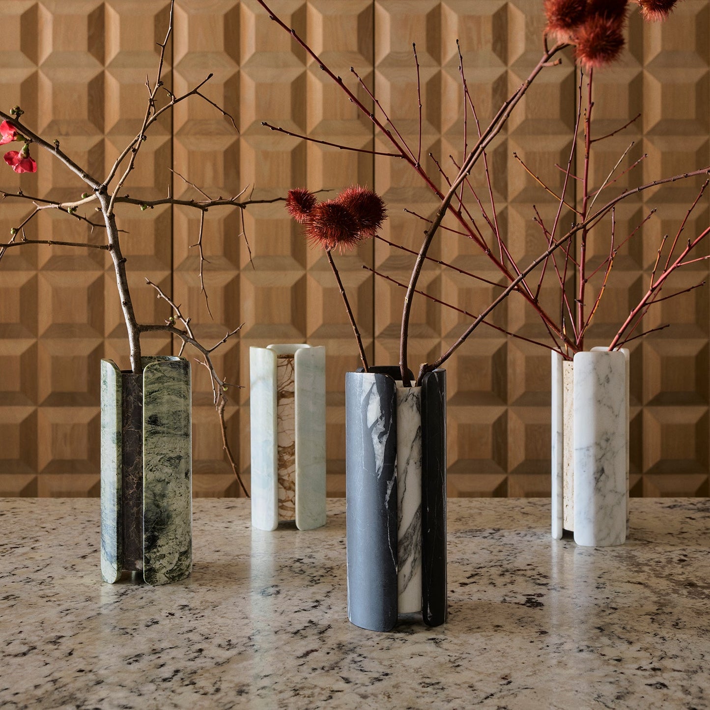 greg natale | vent vase | nero + arabescato