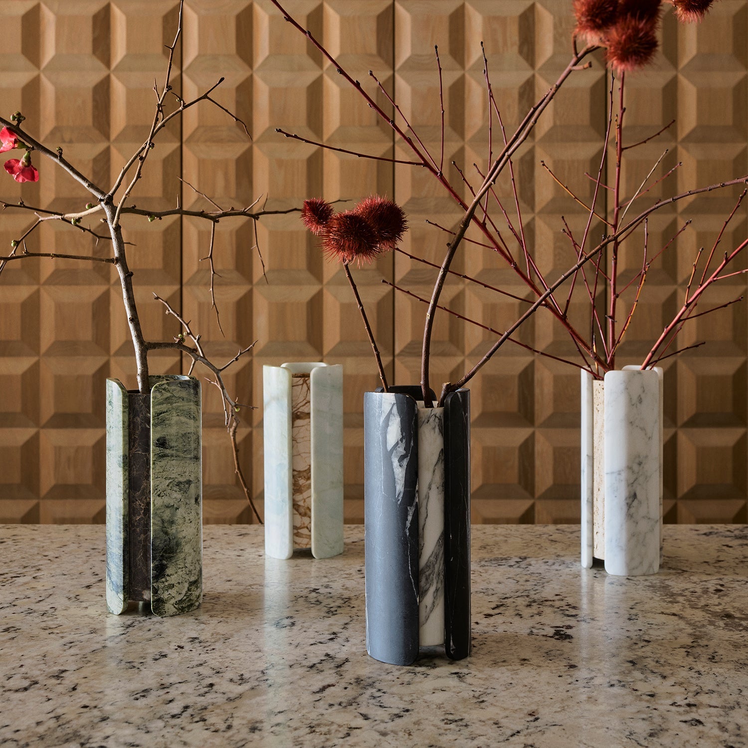 greg natale | vent vase | nero + arabescato