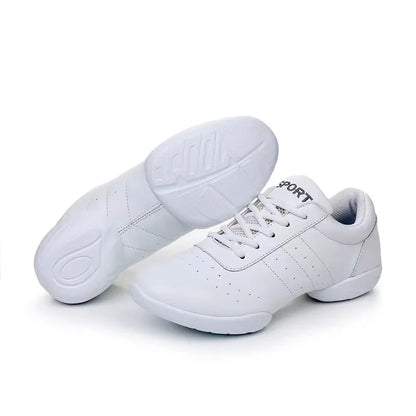 Children's Modern Competitive Dance Sneakers Latin Dance Gymnastics Cheerleading Jazz White Black Line Dance Shoes