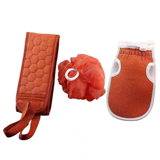 3 Piece Exfoliating ,syuh Shower Back Scrubber Body Bath Set