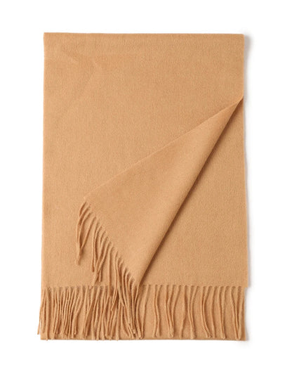 Designer Luxury Fashion Winter Ladies Wool Scarf Stoles Custom Embroidery logo Women Plain Color Wool Scarves Shawl for Women