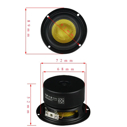 50W 4Ohm Subwoofer Speaker 3 Inch Deep Bass Loudspeaker Fiber Glass Super Subwoofer Loudspeaker Powerful Low Frequency DIY