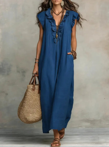 Bohemian Women Maxi Dress Summer Casual Beach Dress for Ladies