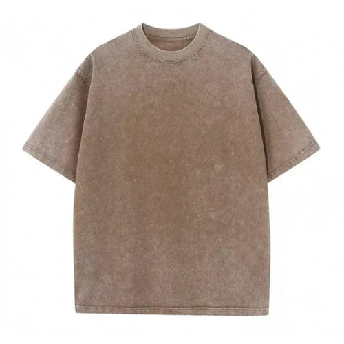 Custom Embroidered 230g Polyester/Cotton Washed Regular Fit T-shirt A3