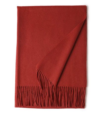 Designer Luxury Fashion Winter Ladies Wool Scarf Stoles Custom Embroidery logo Women Plain Color Wool Scarves Shawl for Women