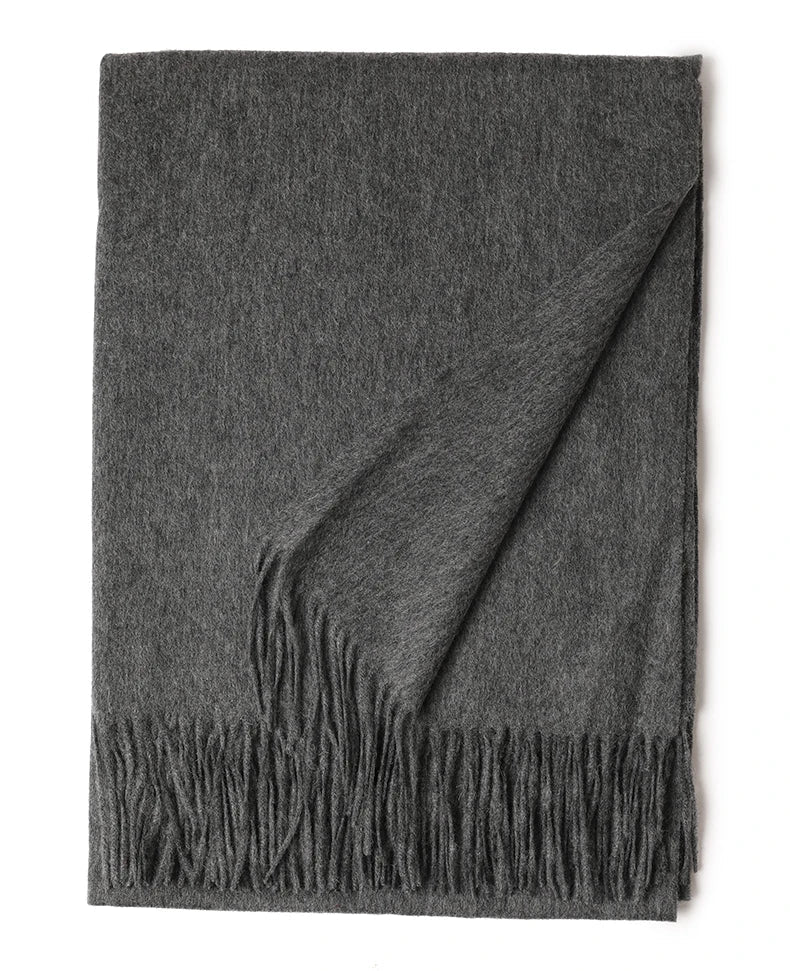 Designer Luxury Fashion Winter Ladies Wool Scarf Stoles Custom Embroidery logo Women Plain Color Wool Scarves Shawl for Women