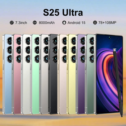 22GB+2TB Large Memory S25 ULTRA Smartphone High Quality Android 15 Mobile Phones Big Screen 7.3 Inch S25 ultra Cellphones