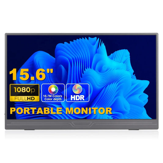 15.6 Inch 1080P FHD USB-C HDR Ultra-Slim IPS Portable Laptop Monitor with External Display Speakers Gaming Monitor Display
