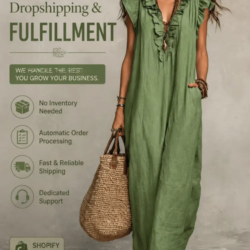 Bohemian Women Maxi Dress Summer Casual Beach Dress for Ladies