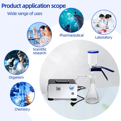 Diaphragm Vacuum Pump 10L/min Disposable Vacuum Filter Bomba De Vacio Biological Medicine Oil Free Vacuum Pump Laboratory