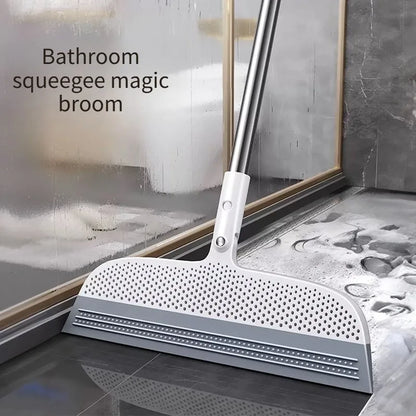2 in 1 Silicone Removable Broom Floor Cleaning Squeegee Broom Magic Silicone Broom for Household Use
