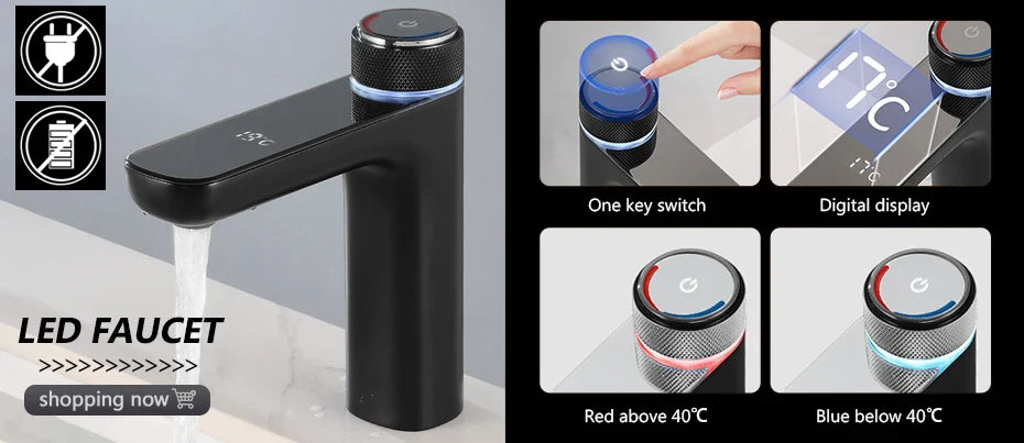 Black Faucet Bathroom Sink Faucets Hot Cold Water Mixer Crane Deck  Mounted Single Hole Bath Tap Chrome Finished ELM457
