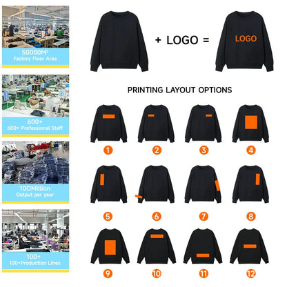 Blank Oversized Streetwear Custom logo Pullover Hoodie Men's 100% Cotton Thick Heavy High Quality