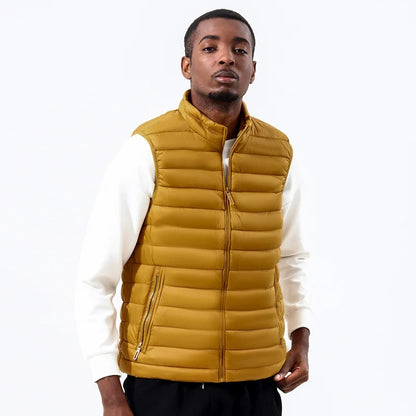 25-26 Autumn and Winter New Men's Vest Vest Collar Casual Sleeveless Warm Vest Coat.