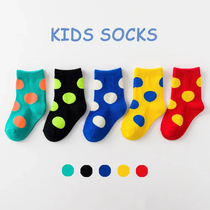 5 Pairs/Lot Toddler Socks Newborn Baby Soft Prewalker Spring Cotton Girl Kids Autumn Infant Cartoon Striped Print Sock 0-12Y