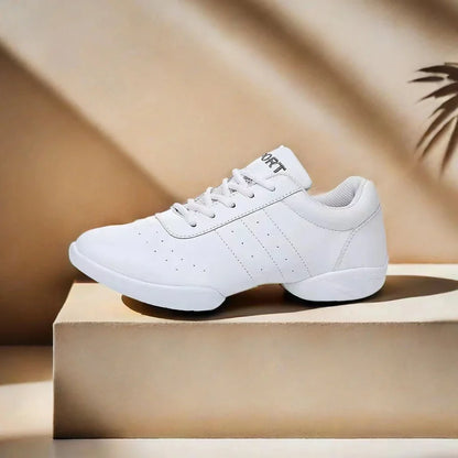 Children's Modern Competitive Dance Sneakers Latin Dance Gymnastics Cheerleading Jazz White Black Line Dance Shoes