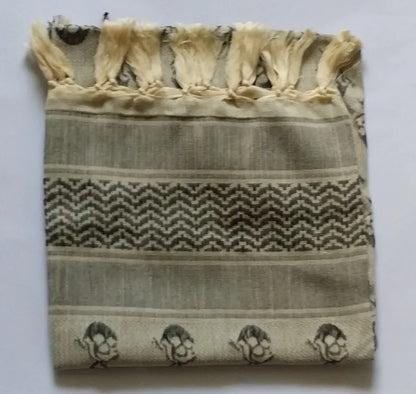 Arab Scarf Shawl Keffiyeh Wrap Shemagh Scarf Mask Cycling Shawl Neck Cover Man Woman Hiking Sunshade Head Wrap
