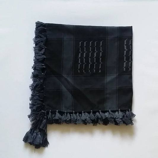 Arab Scarf Shawl Keffiyeh Wrap Shemagh Scarf Mask Cycling Shawl Neck Cover Man Woman Hiking Sunshade Head Wrap
