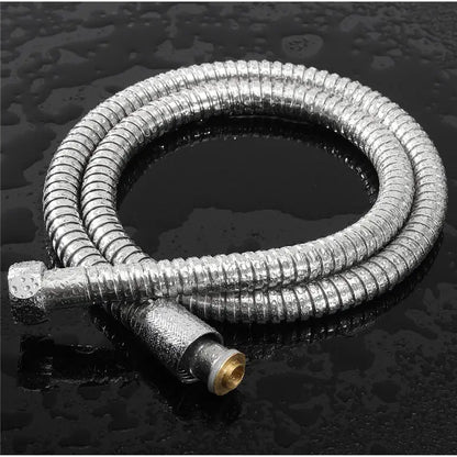 Black 1.5m/ 2m /3m G1/2 Inch High Quality Flexible Shower Hose Stainless Steel Chrome Bathroom Water Head Shower Extension Pipe