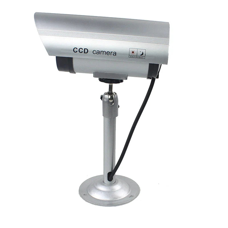 Dummy Security Camera Waterproof Silver Metal Fake Camera Two AA Battery LED IR Led Dome CCTV Camera Surveillance Camera