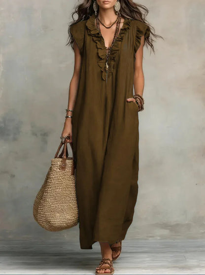 Bohemian Women Maxi Dress Summer Casual Beach Dress for Ladies