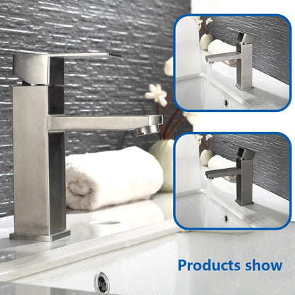 Bathroom Faucets Hot and Cold Mixer Faucets Vanity Bathroom Kitchen Deck Mounted Bathroom Sink Faucets（hose not include）