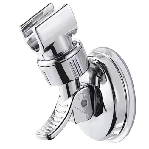 Adjustable Shower Head Holder Removable Suction Cup Shower Head Bracket No Drill Shower Head Bracket Rack with Chrome Accessory