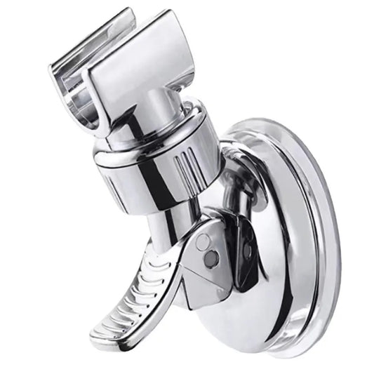 Adjustable Shower Head Holder Removable Suction Cup Shower Head Bracket No Drill Shower Head Bracket Rack with Chrome Accessory