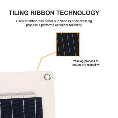 Durable 100W 19.8V Monocrystalline Silicon ETFE Flexible Solar Panel for Yachts Travel Tourism Cars