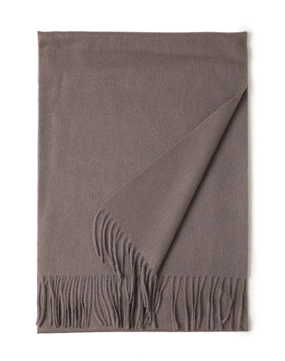 Designer Luxury Fashion Winter Ladies Wool Scarf Stoles Custom Embroidery logo Women Plain Color Wool Scarves Shawl for Women
