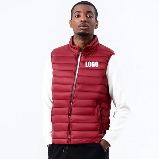 25-26 Autumn and Winter New Men's Vest Vest Collar Casual Sleeveless Warm Vest Coat.