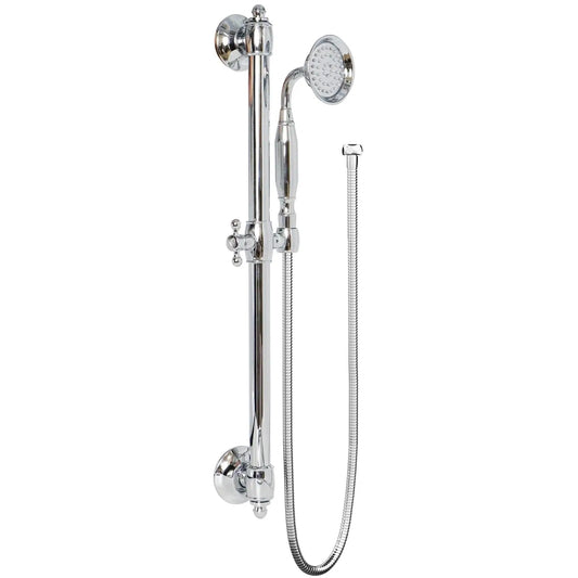 Brass Polished Chrome Concealed Shower System Bathroom Slide Bar Rainfall Shower Set