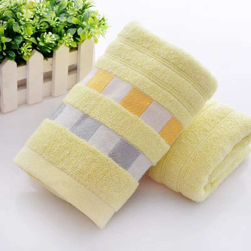33*73cm Thickened Face Towel Absorbent Pure Hand Wash Hair Shower Double Side Soft Towel Bathroom Family Hotel Towel